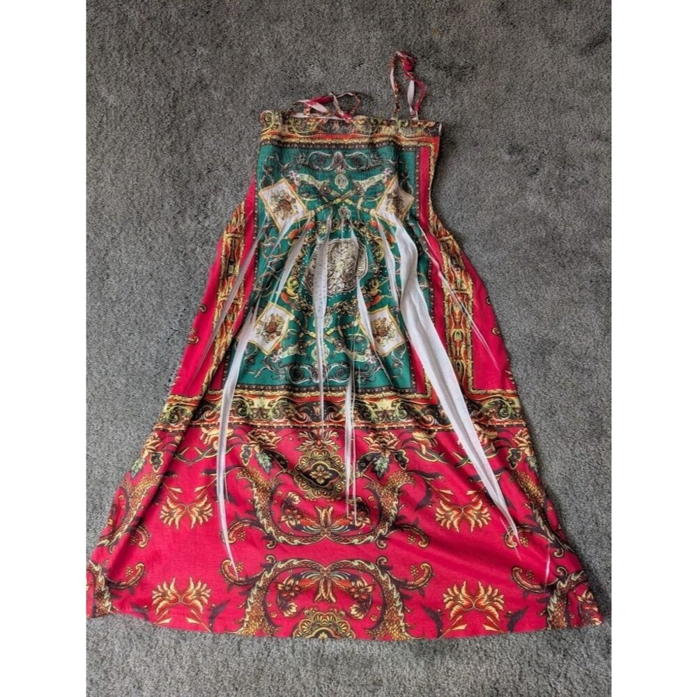India Boutique Summer Dress Boho Design Spaghetti Straps Elastic On Top